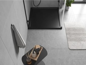 Mexen Flow brodzik kwadratowy slim 110 x 110 cm, czarny mat - 46S701111
