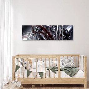 Obraz szarej abstrakcji (170x50 cm)