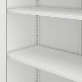 Biurowa szafa metalowa na akta JAN, 900 x 1850 x 400 mm, biała