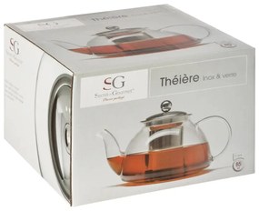 Szklany dzbanek, zaparzacz do herbaty - 850 ml