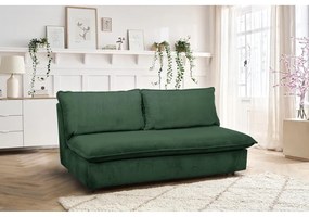 Zielona sztruksowa rozkładana sofa 184 cm Isadora – Bobochic Paris