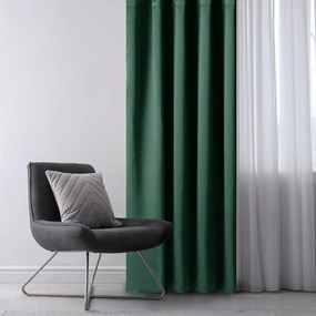 Ciemnozielona zasłona zaciemniająca 140x270 cm Eyelets – Restilo