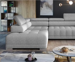 Narożnik CAMPO L z elektryczną regulacją siedziska Lewostronny w tkaninie MEMPHIS 16 WERSAL