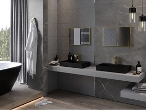 Mexen Loft lustro łazienkowe prostokątne 60 x 40 cm, rama złota - 9852-060-040-000-50