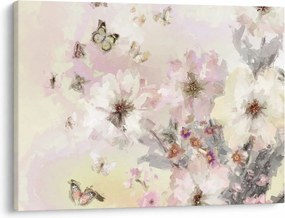 Obraz - Kwiaty malarstwo (70x50 cm)