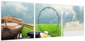 Obraz - Spa and relakx (z zegarem) (90x30 cm)