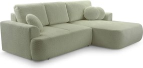 Narożnik VELO wolnostojący układ L strona Prawa z funkcją spania w tkaninie Coral 55