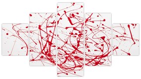 Obraz przy użyciu techniki drippingu (125x70 cm)