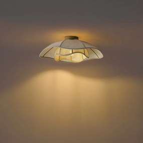 Lampa sufitowa Japandi beżowa tkanina 55 cm - Haru