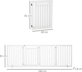 ogrodzenia dla bydla PawHut® ogrodzenie dla zwierząt małe średnie duże Bramka zabezpieczająca Składane nóżki podporowe 81 cm Bialy | Aosom PL
