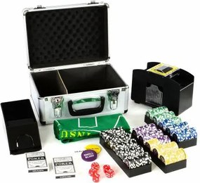 Pokerowy zestaw DELUXE 300 żetonów w walizce z akcesoriami