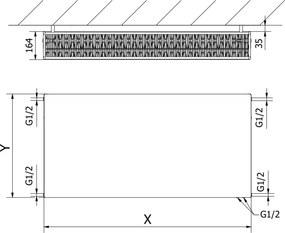 Mexen Flat CVF33 grzejnik płytowy 300 x 800 mm, podłączenie dolne, 992 W, biały - W633F-030-080-00