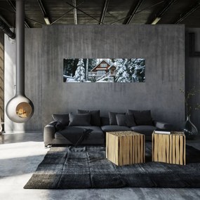 Obraz - Drewniany domek (170x50 cm)
