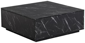 Stolik kawowy z 2 szufladami z MDF - Efekt czarnego marmuru - ANTRIM Pascala Morabito