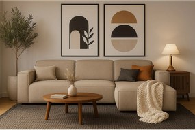 Narożnik modułowy Cursal A  prawy – sofa narożna 284 x 166 cm, beżowy Raven 30, nowoczesny design