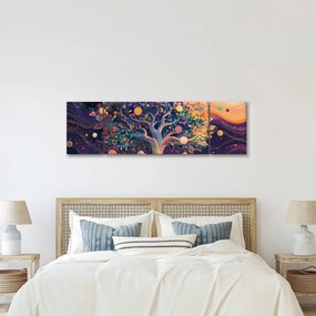 Obraz – Fioletowe drzewo pełne energii (170x50 cm)