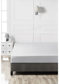 Szare bawełniane prześcieradło z gumką 140x190 cm – Mijolnir
