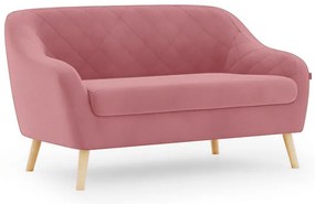 Dwuosobowa sofa w kolorze staro różowym CORANTI VELVET