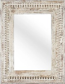 Lustro ścienne prostokątne z drewna fait main, 130 cm