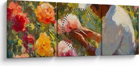 Obraz - Ogrodnik (z zegarem) (90x30 cm)