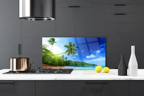 Panel Szklany Tropikalna Panorama Wybrzeża