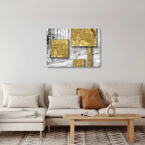 Obraz - Złote kwadraty N⁰3 (70x50 cm)