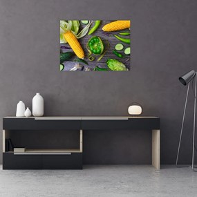Obraz na szkle - z warzywami (70x50 cm)