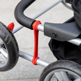 PawHut Wózek dla psów składany z uchwytem na kubek i daszkiem przeciwsłonecznym, czarny