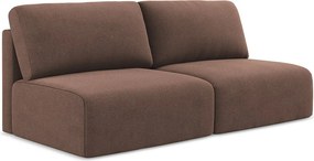 Otwarta Sofa 3-osobowa z funkcją spania - z tkaniny strukturalnej - pudrowy róż - KONA