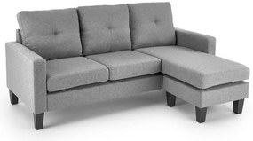 Sofa GERSON szara z podnóżkiem HALMAR