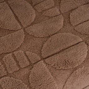 Brązowy koc z mikropluszu 130x160 cm Mid Century – Casa Selección
