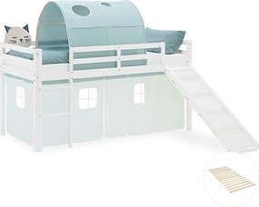 Łóżko piętrowe dla dzieci 90x200 cm białe