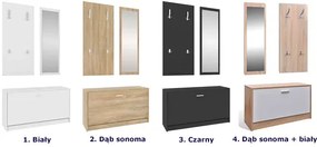 Komplet mebli do przedpokoju dąb sonoma + biały - Lunes