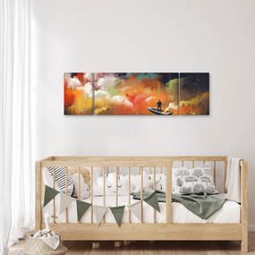 Obraz - człowiek unoszący się w kosmosie (170x50 cm)