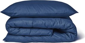 PrzytulneMieszkanie.pl PrzytulneMieszkanie.pl Bawełniana pościel CALMORA ciemnoniebieska Rozmiar pościeli: 2 szt 70 x 90 cm | 160 x 220 cm