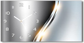 Zegar ścienny szklany Metalowa abstrakcja