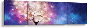 Obraz - Kosmiczne drzewo (170x50 cm)