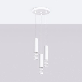 Lampa wisząca LAMI 3P biała SOLLUX  LIGHTING