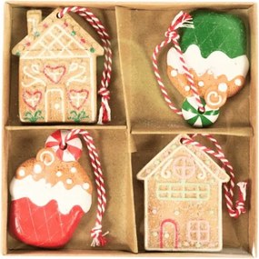 Zestaw 4 szt. ozdób świątecznych WINTER SWEETS 6 cm