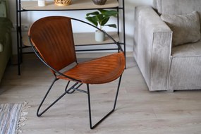 Designerski fotel PANCHO brązowy