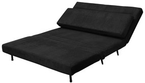 Antracytowa sztruksowa rozkładana sofa 140 cm Mallory – Støraa