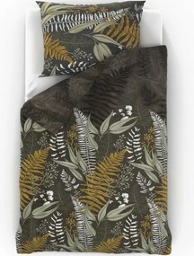 Kvalitex Pościel satynowa Luxury collection Paproć, 140 x 200 cm, 70 x 90 cm, 140 x 200 cm, 70 x 90 cm