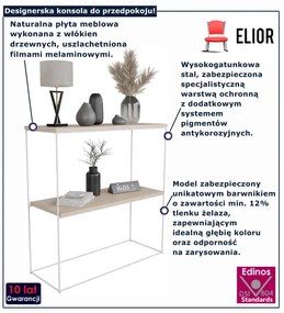 Konsola nowoczesna pod lustro  dąb sonoma + biały S1-N04
