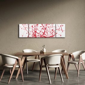 Obraz przy użyciu techniki drippingu (170x50 cm)