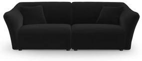 Czarna aksamitna sofa 206 cm Tokyo – Cosmopolitan Design
