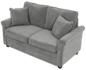 Dwuosobowa sofa ASB-4170 GREY2, manżestrowa, szara