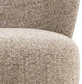 Beżowy fotel z materiału bouclé Elmont – Actona