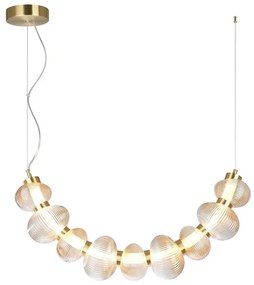 LED żyrandol na lince BOLLA LED/36W/230V złoty/dymny beżowy