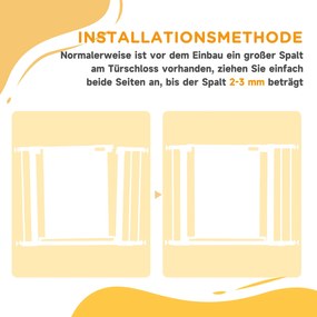 PawHut Brama schodowa zabezpieczająca dla zwierząt, Bramka dla psów, regulowana od 75 cm - 103 cm, Czarny