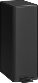 HOMCOM Kosz na Śmieci 20L, Pokrywka Soft-Close, Miejsce na Dezodorant, Odporna na Odciski Palców Stal Nierdzewna, Czarny | Aosom PL